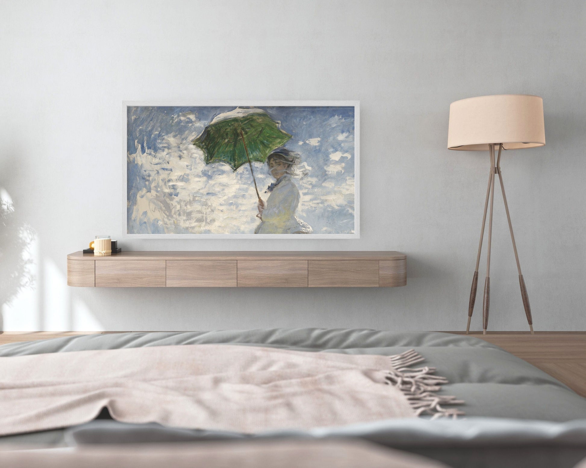 Woman with Summer Parasol Frame TV Art