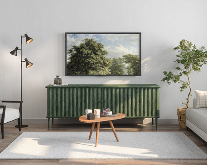 Muted Green Trees Frame TV Art