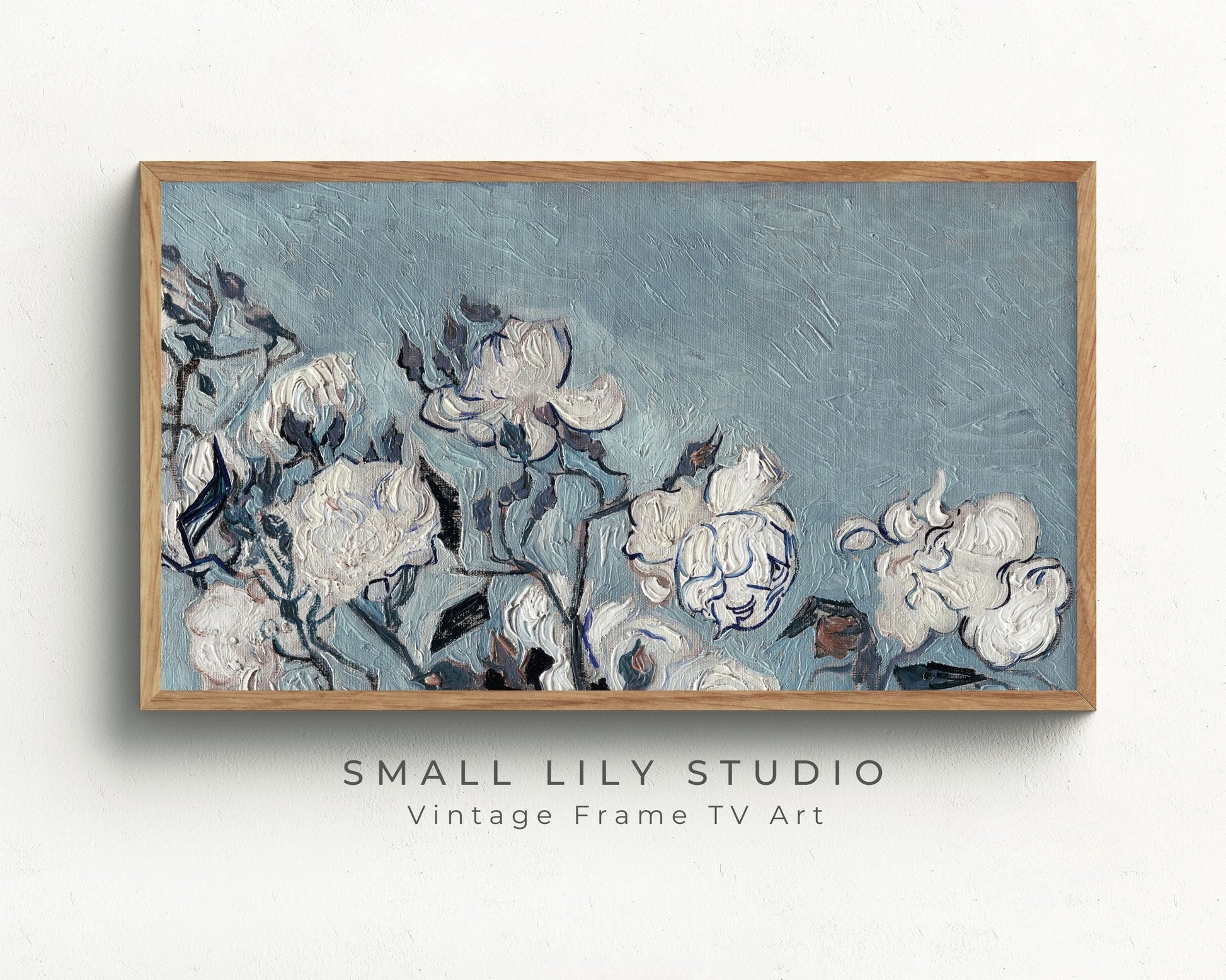 Spring Floral Oil Painting Frame TV Art