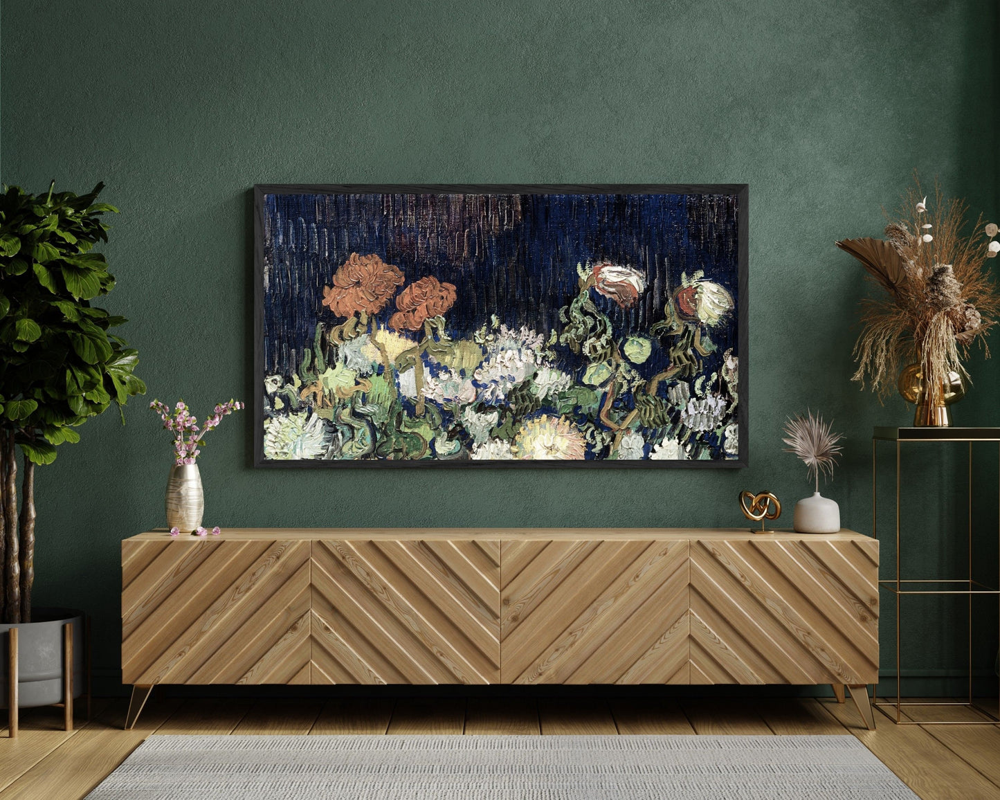 Dark Flowers Frame TV Art