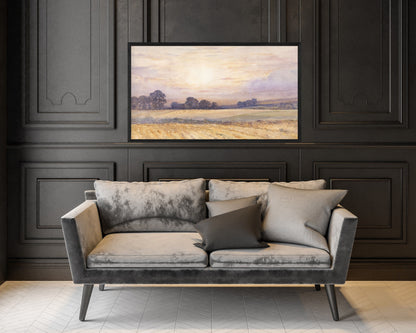 Boho Sunset Watercolor Painting Frame TV Art