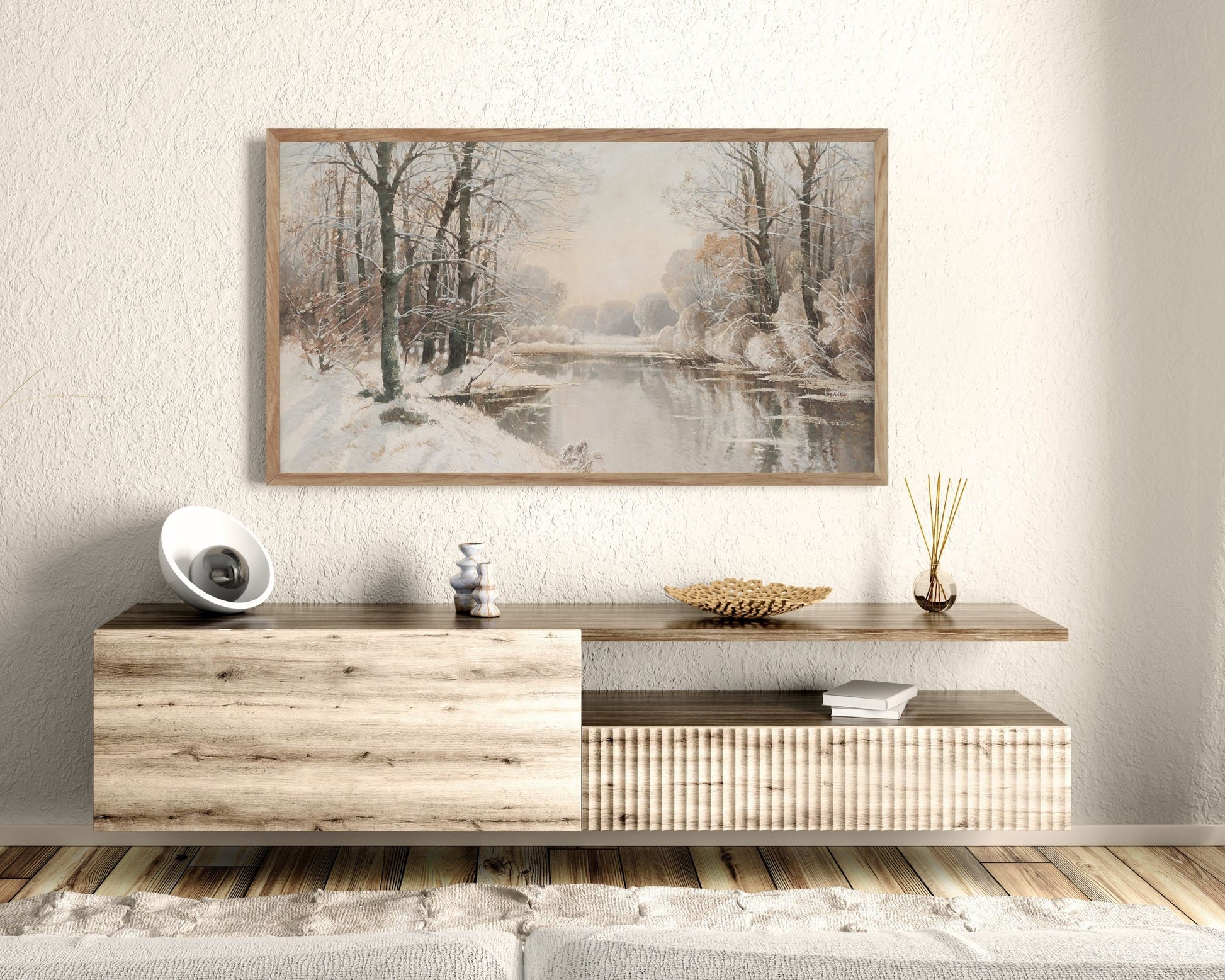 Winter Stream Frame TV Art