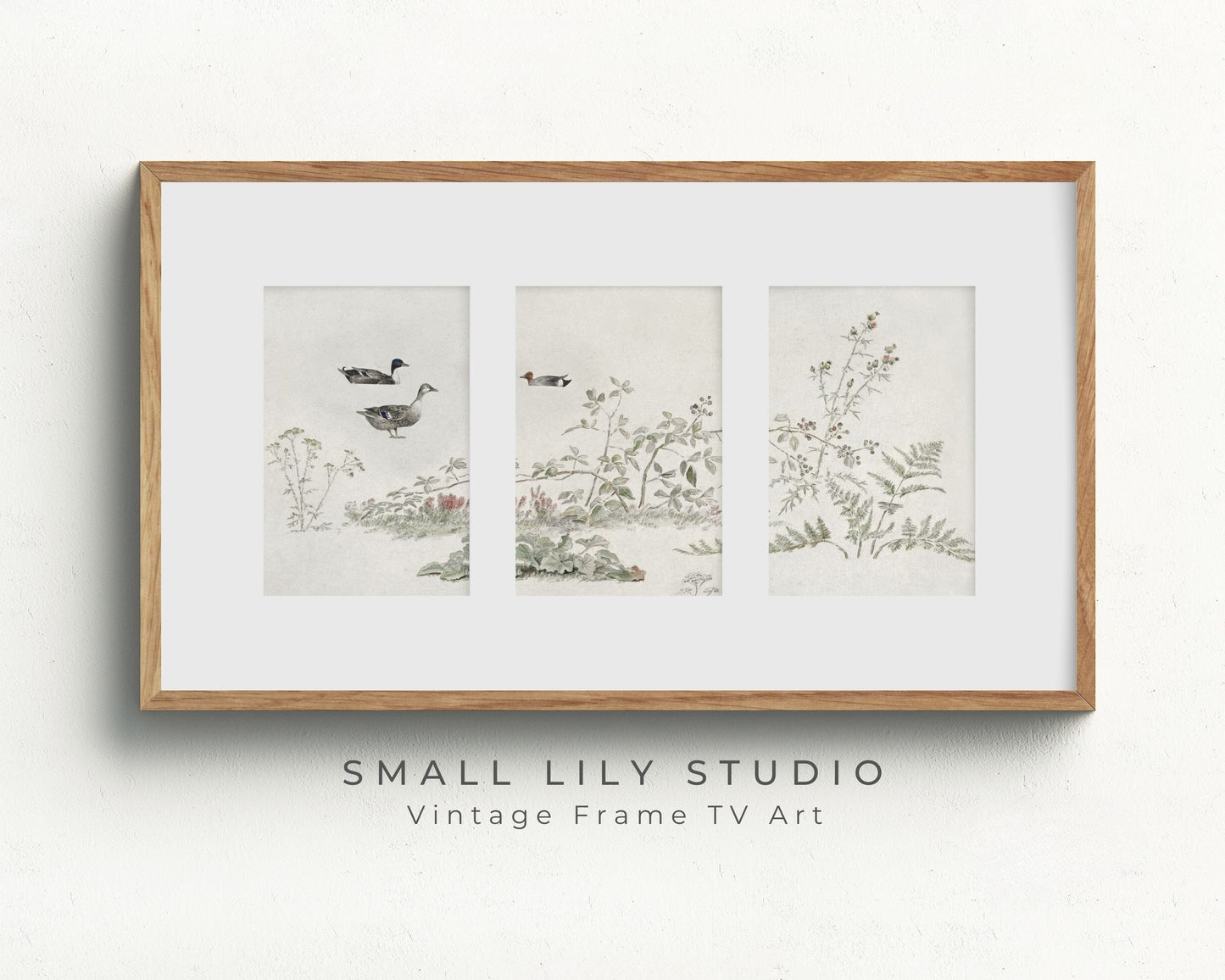 Botanical Triptych Frame TV Art