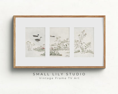 Botanical Triptych Frame TV Art