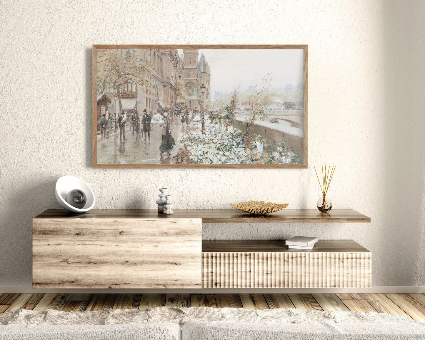 Neutral Winter Frame TV Art Bundle