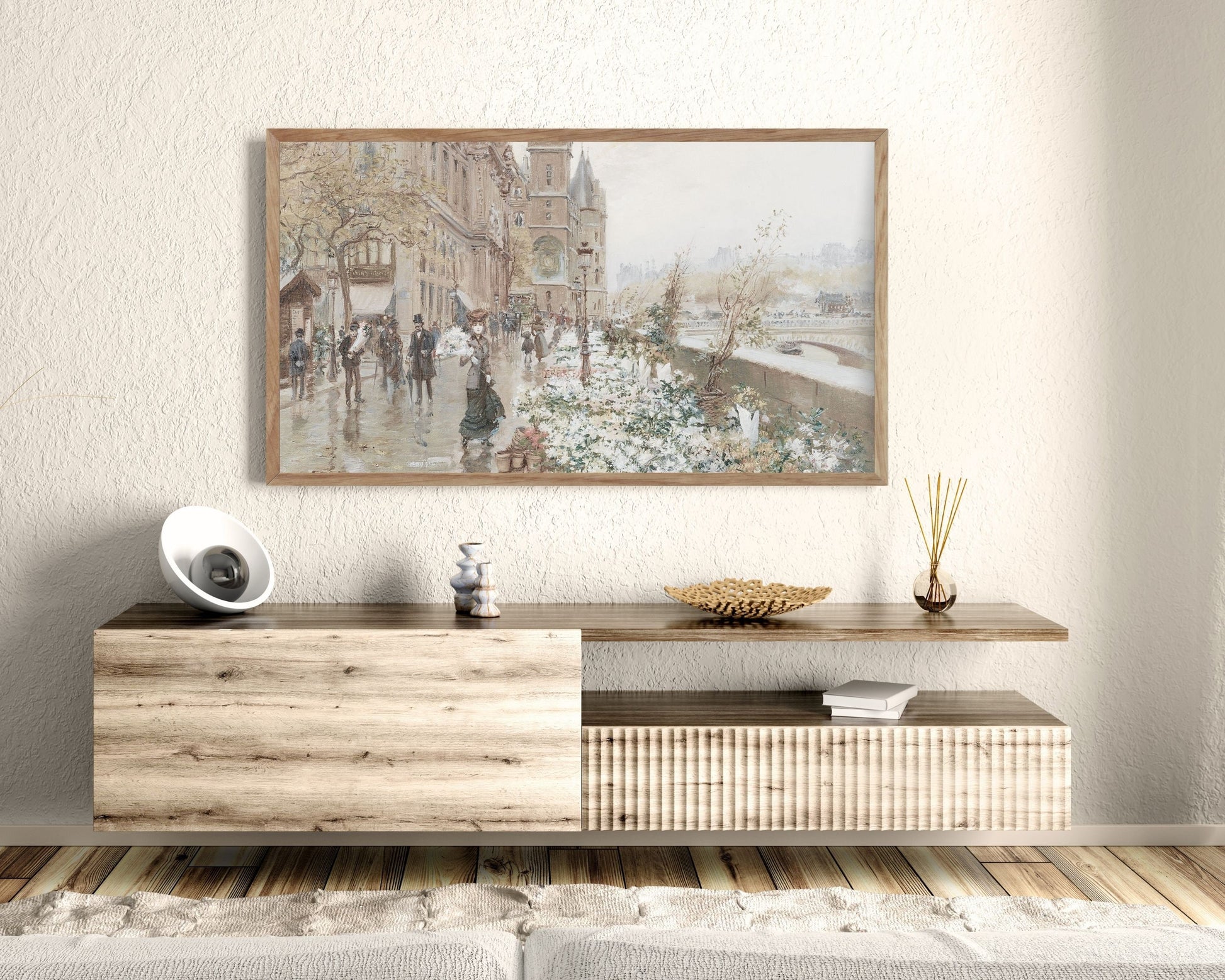 Neutral Winter Frame TV Art Bundle