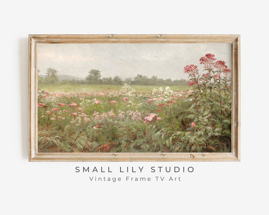 Pink Wildflowers Frame TV Art