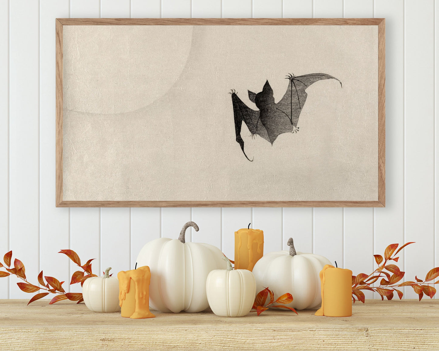 Halloween Bat Frame TV Art