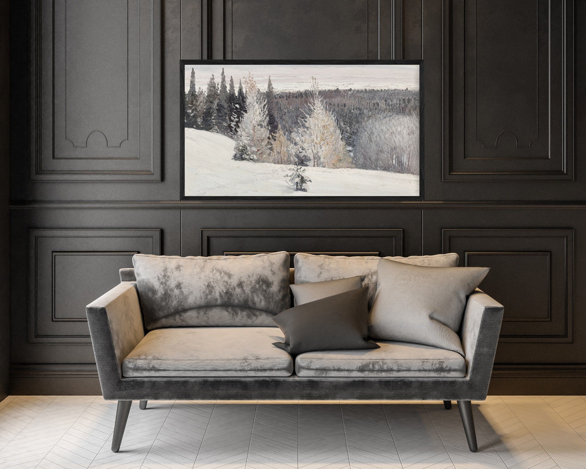 Neutral Winter Frame TV Art Bundle