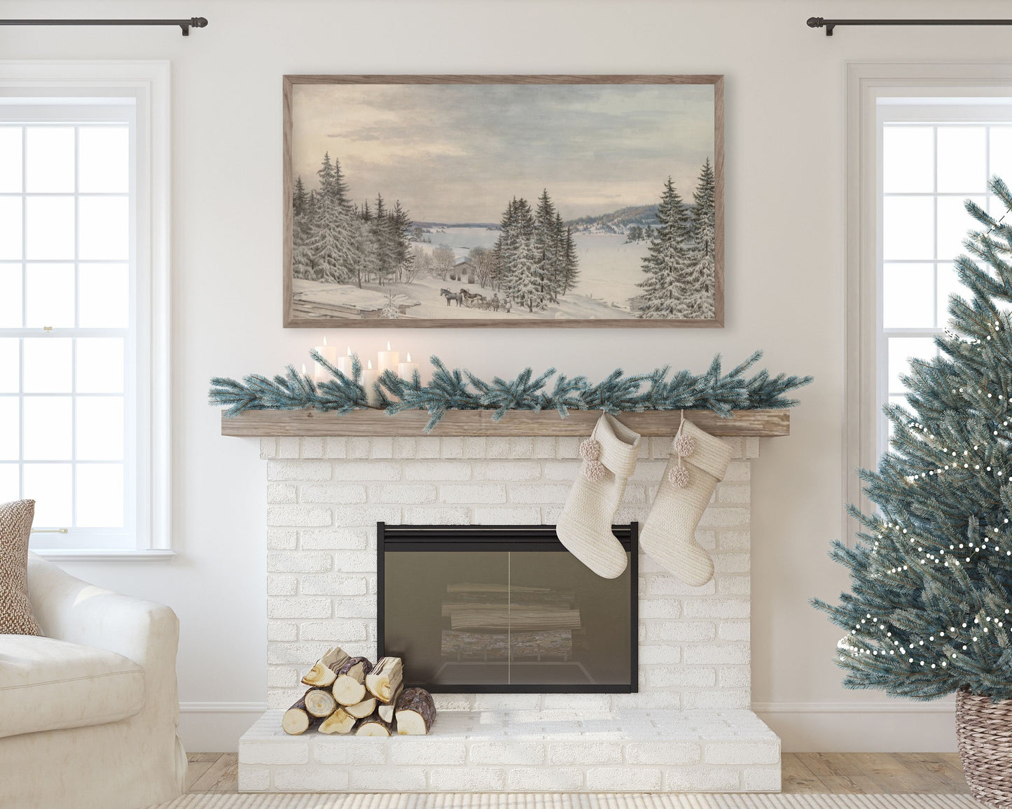 Winter Landscape Frame TV Art