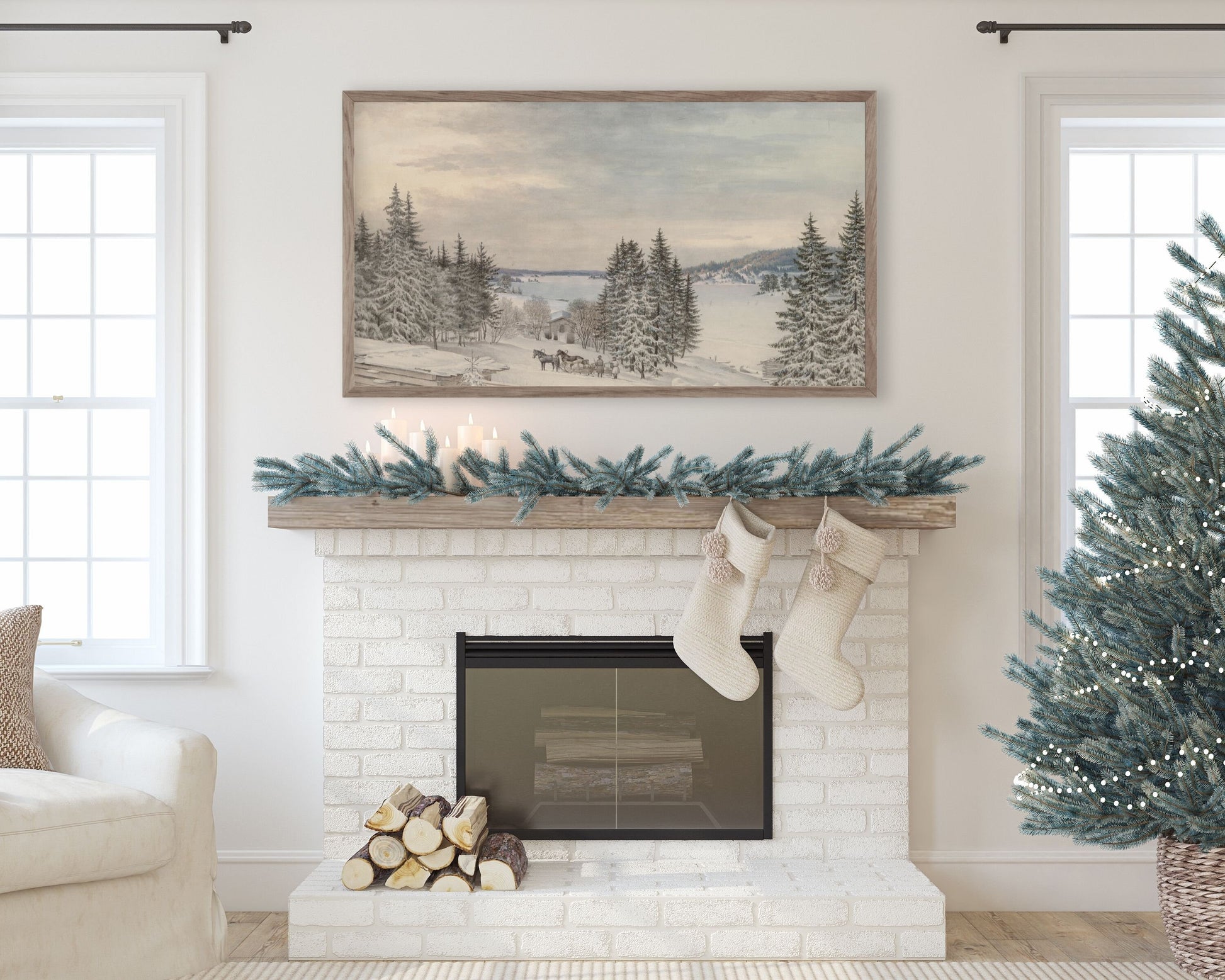 Winter Landscape Frame TV Art