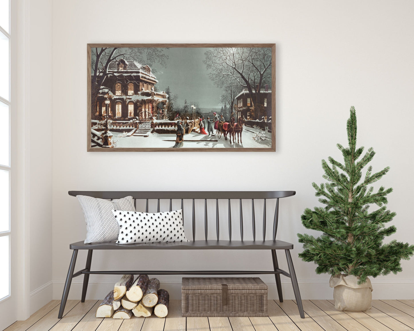 Vintage Christmas Eve Party Frame TV Art