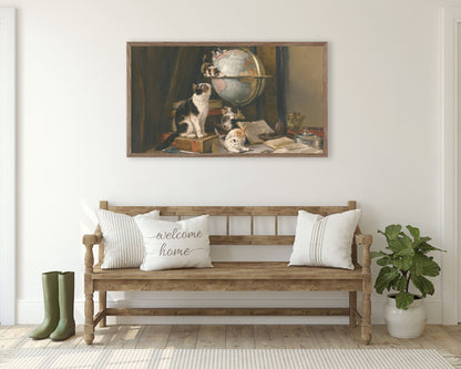 Vintage Cats and Kittens Frame TV Art