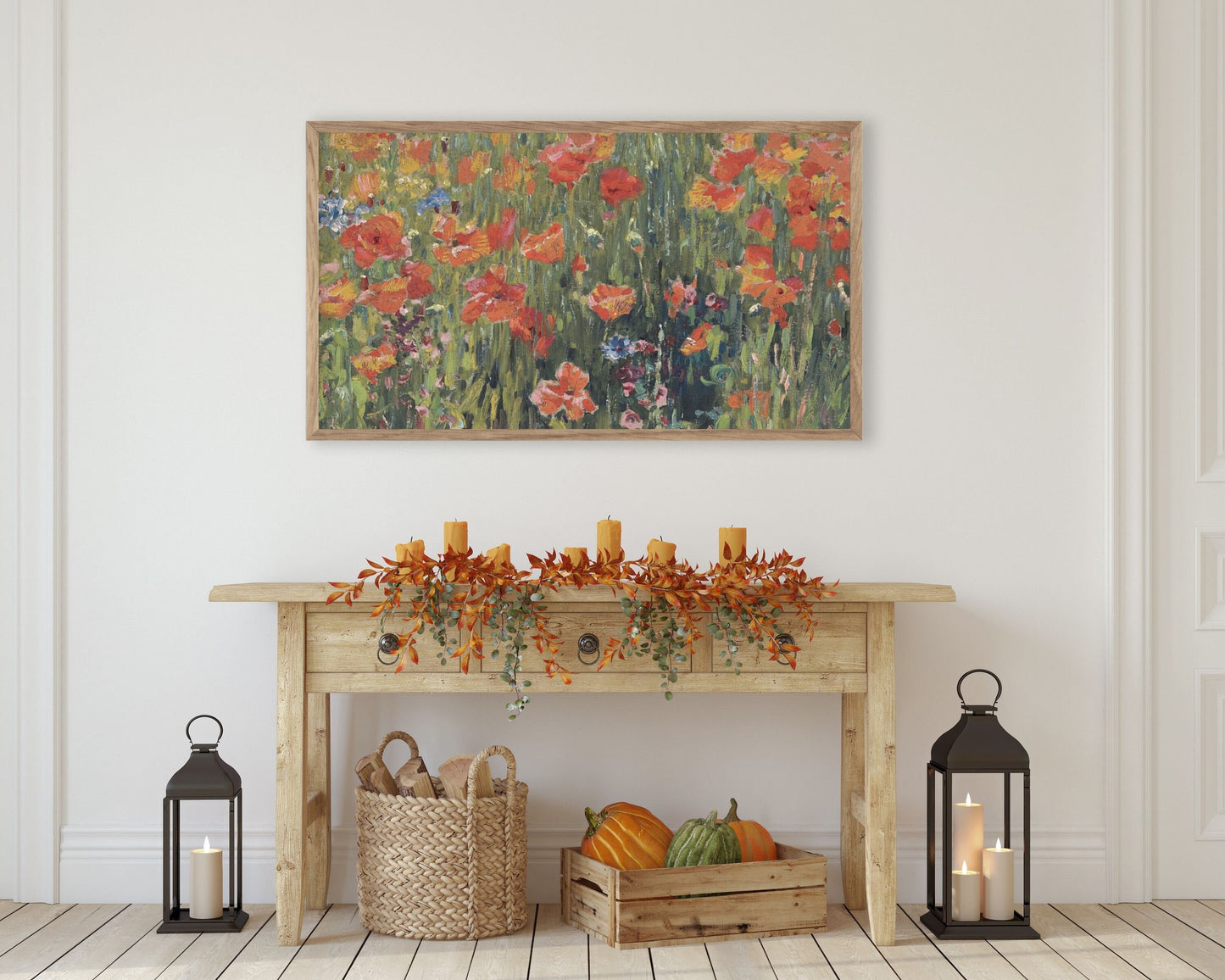 Flowers Red Poppies Frame TV Art