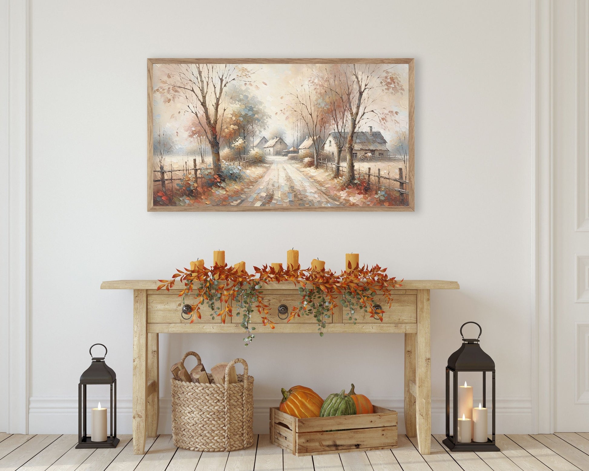 Fall Country Landscape Frame TV Art