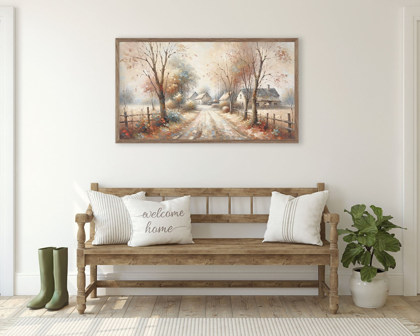 Fall Country Landscape Frame TV Art