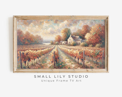 Autumn French Vineyard Frame TV Art