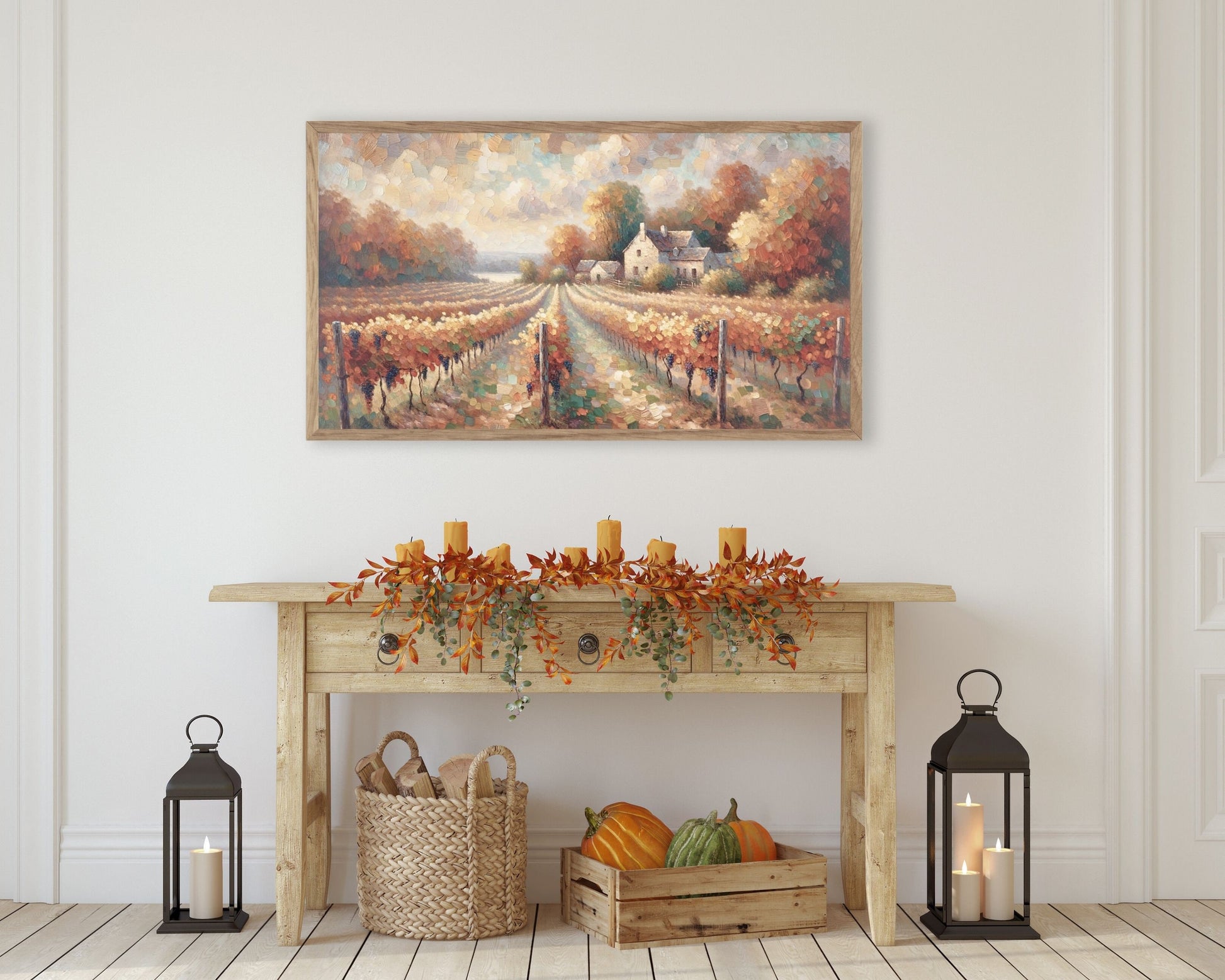 Autumn French Vineyard Frame TV Art