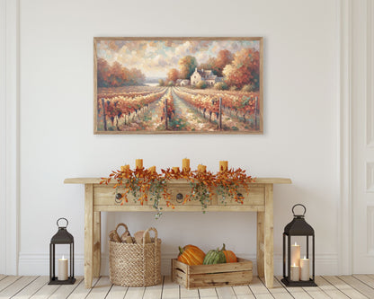 Autumn French Vineyard Frame TV Art