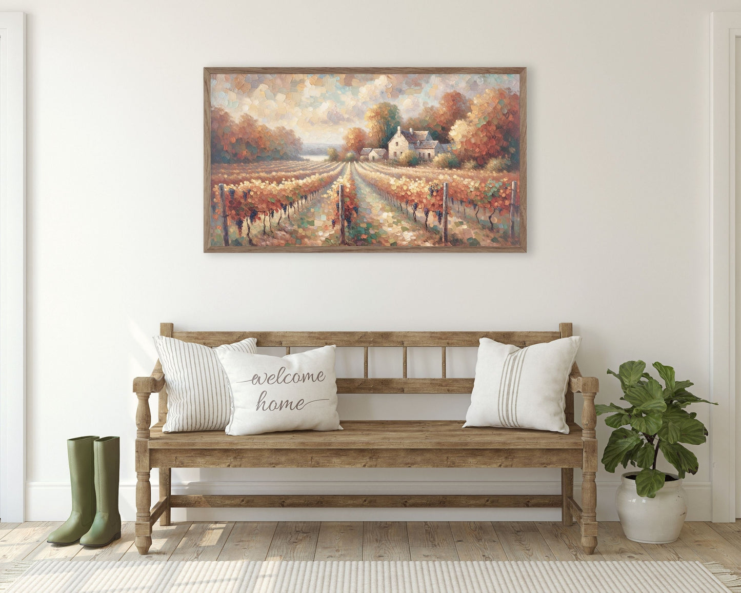 Autumn French Vineyard Frame TV Art