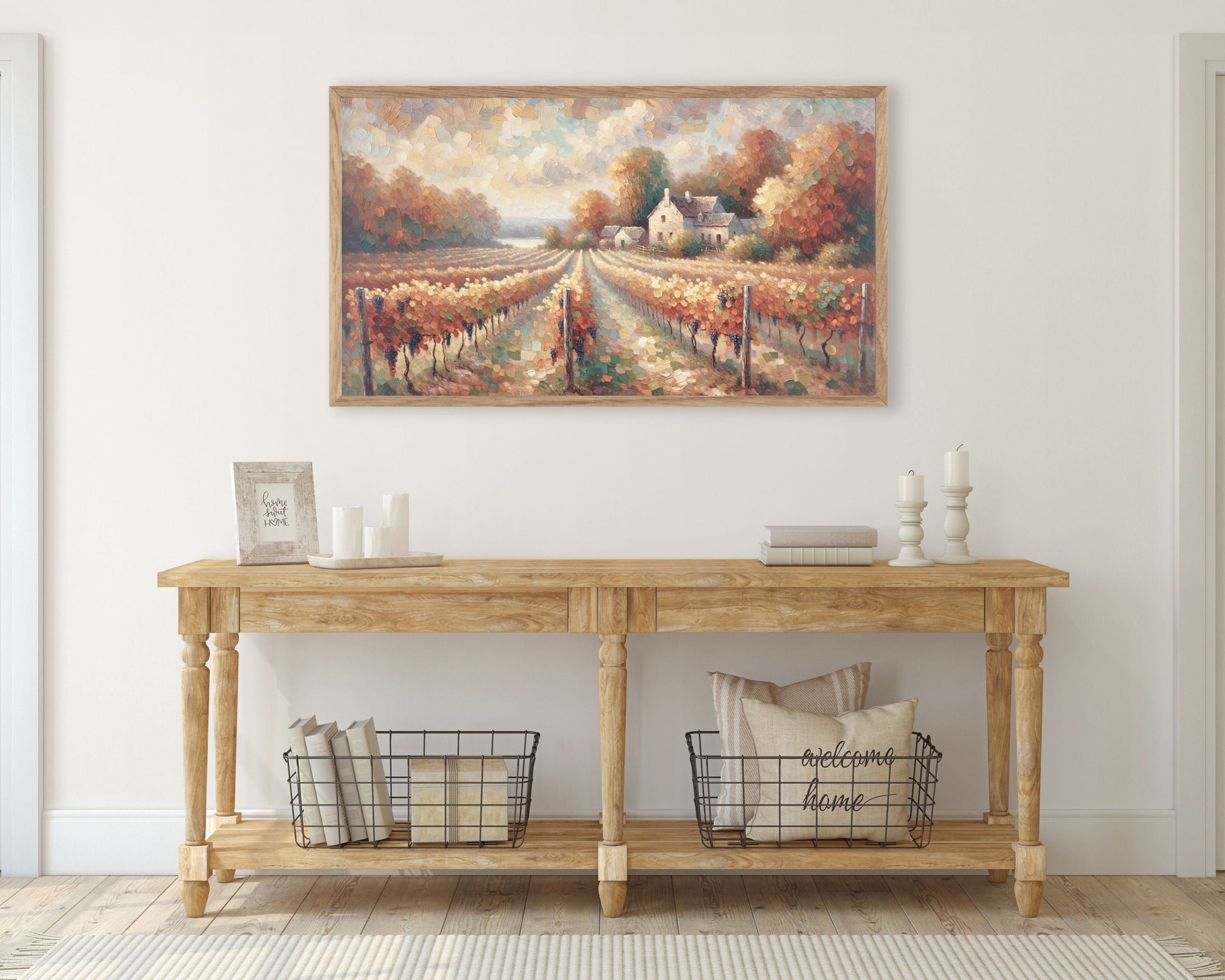 Autumn French Vineyard Frame TV Art