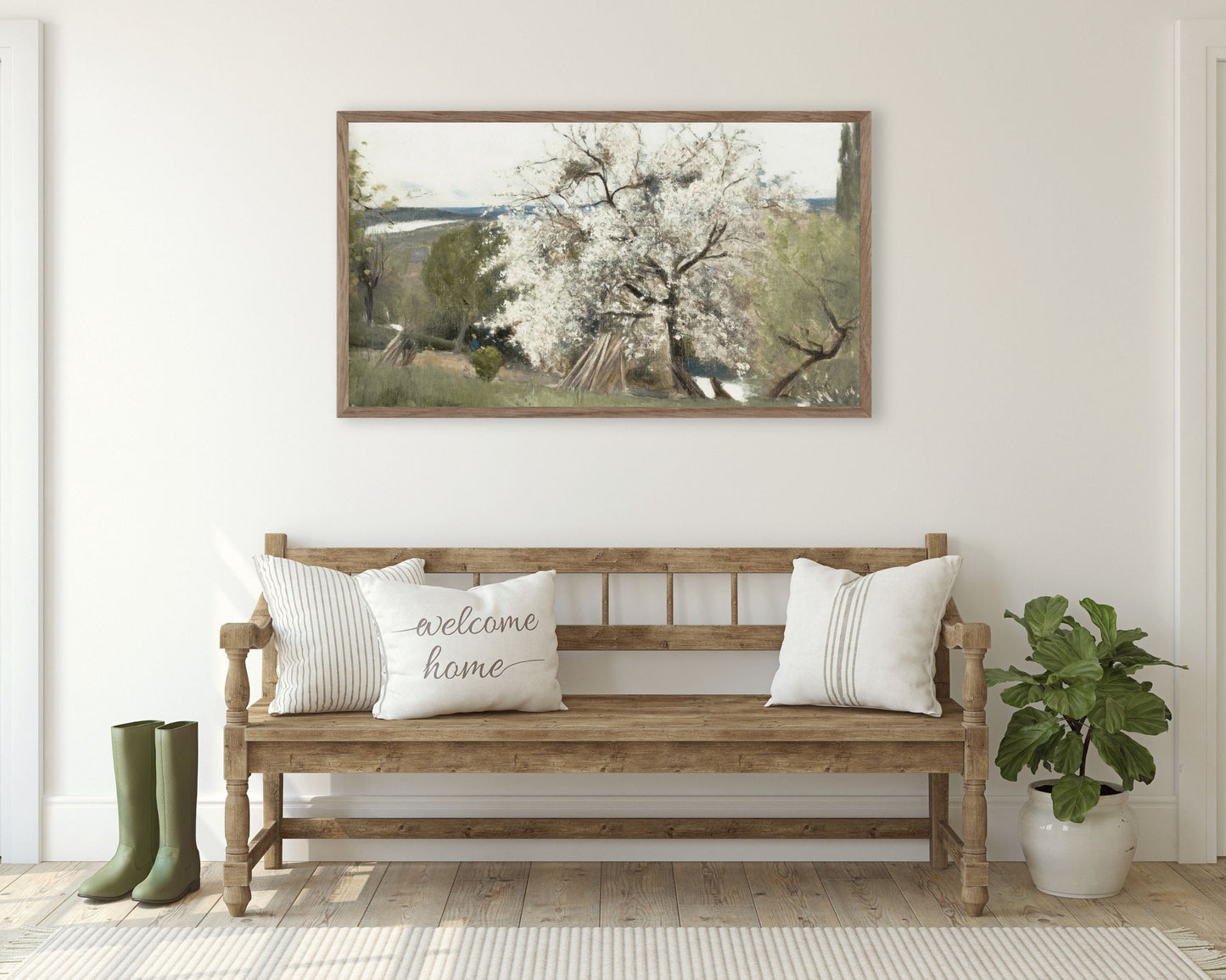 Vintage Spring Blossom Tree Frame TV Art