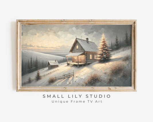 Christmas Cottage Frame TV Art