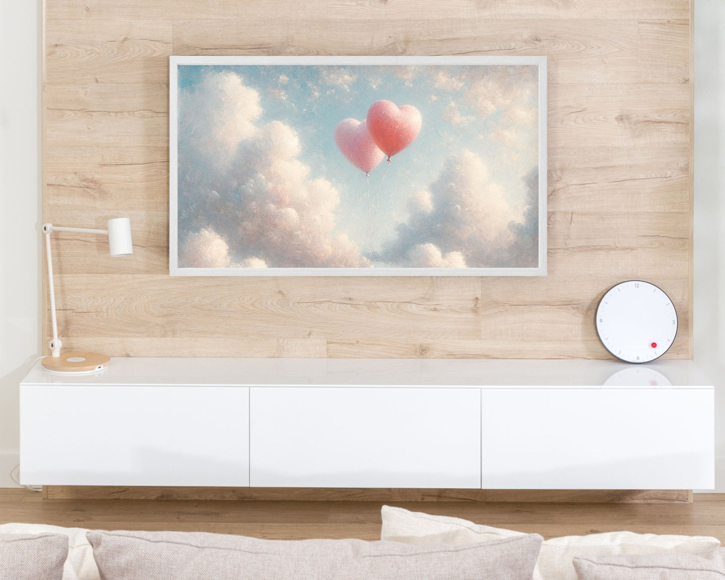 Heart Balloons Frame TV Art