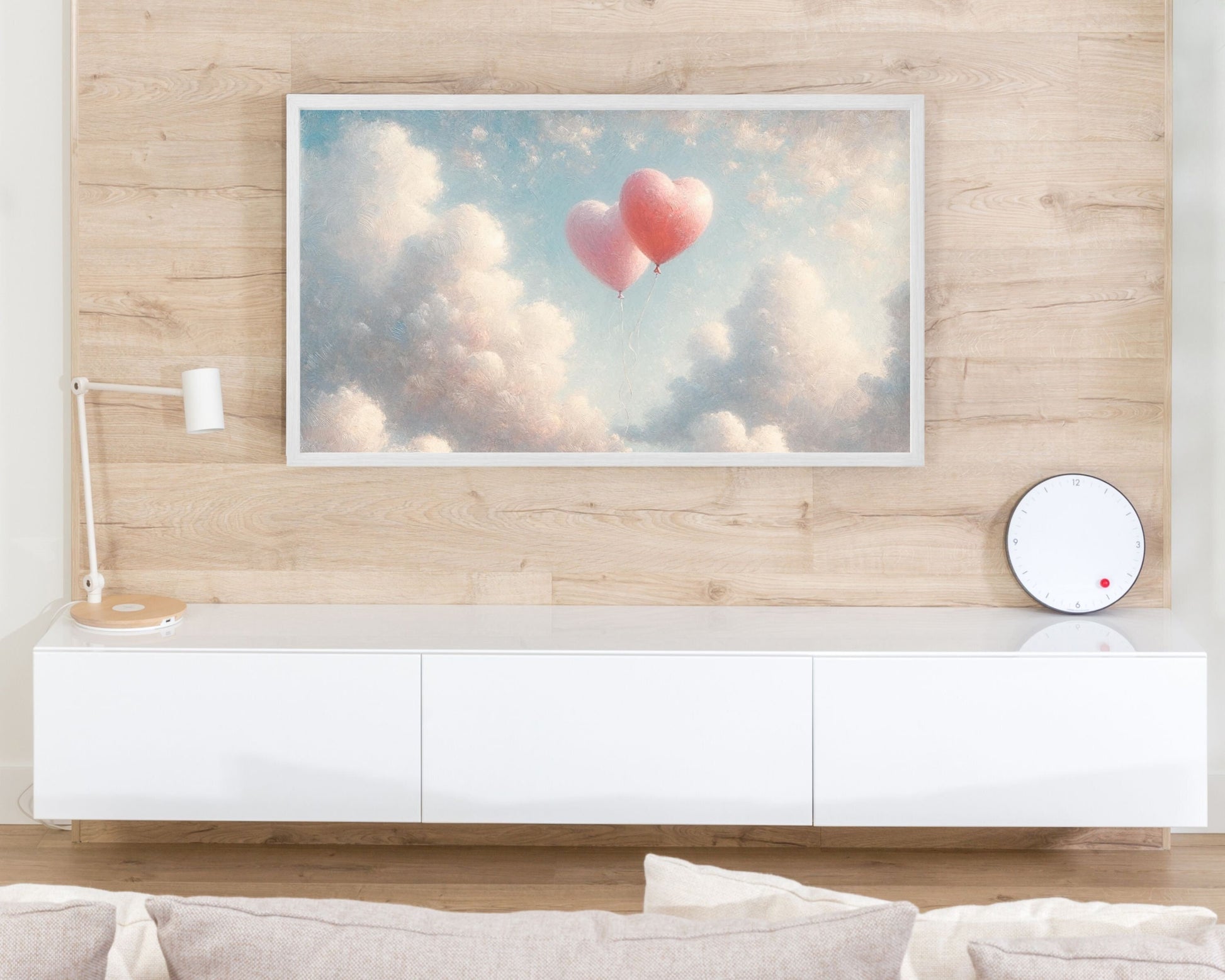 Heart Balloons Frame TV Art