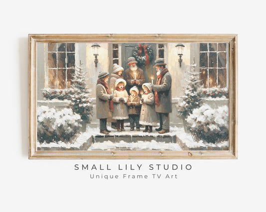 Christmas Carolers Frame TV Art