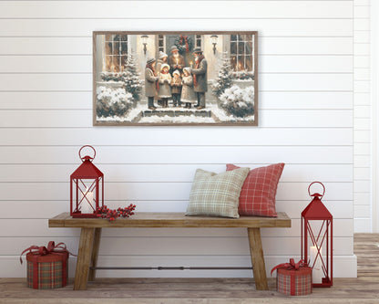 Christmas Carolers Frame TV Art