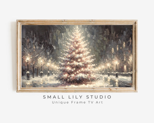 Christmas Tree Neutral Frame TV Art