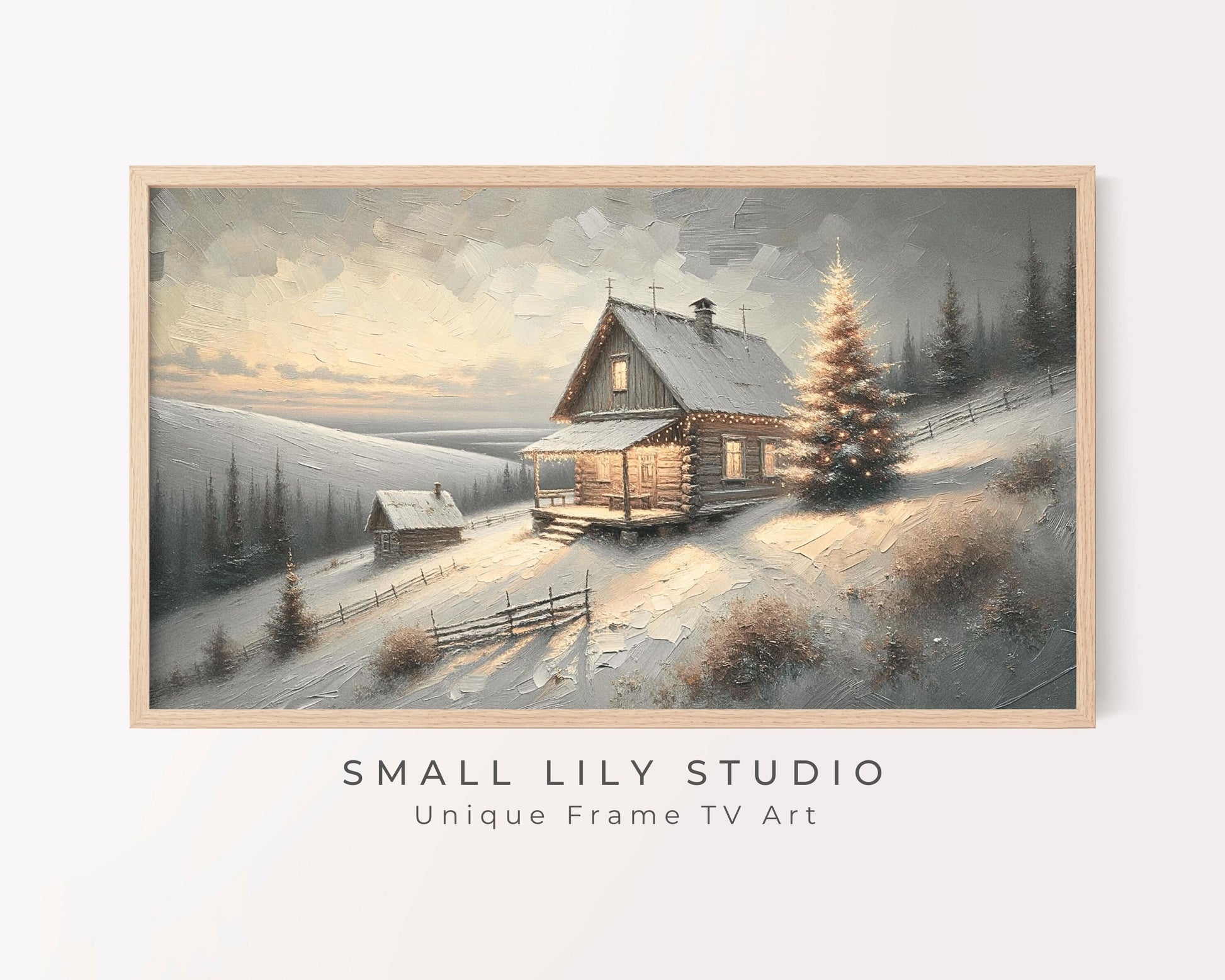 Christmas Cottage Frame TV Art