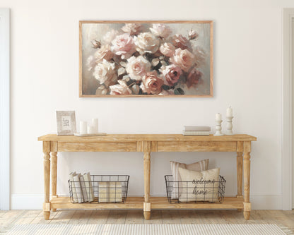 Pink Roses Still Life Frame TV Art