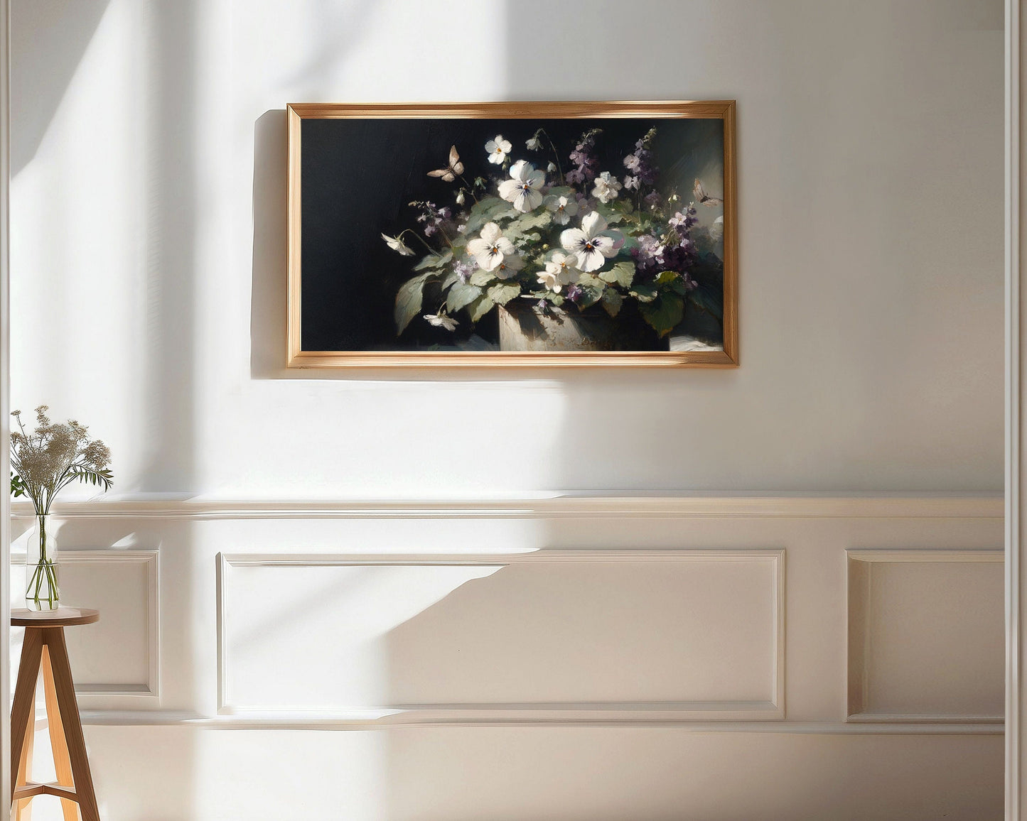 Moody Floral Still Life Frame TV Art