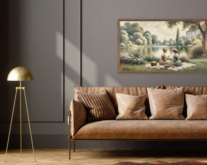 Women On Picnic By The Lake Frame TV Art