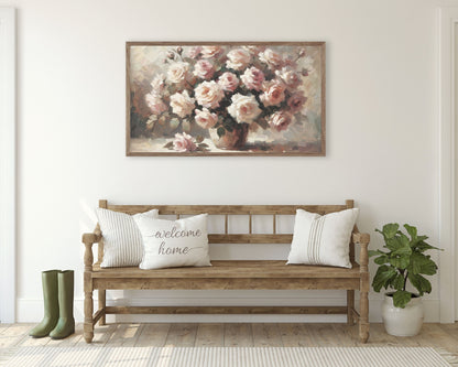 Coquette Pink Roses Frame TV Art