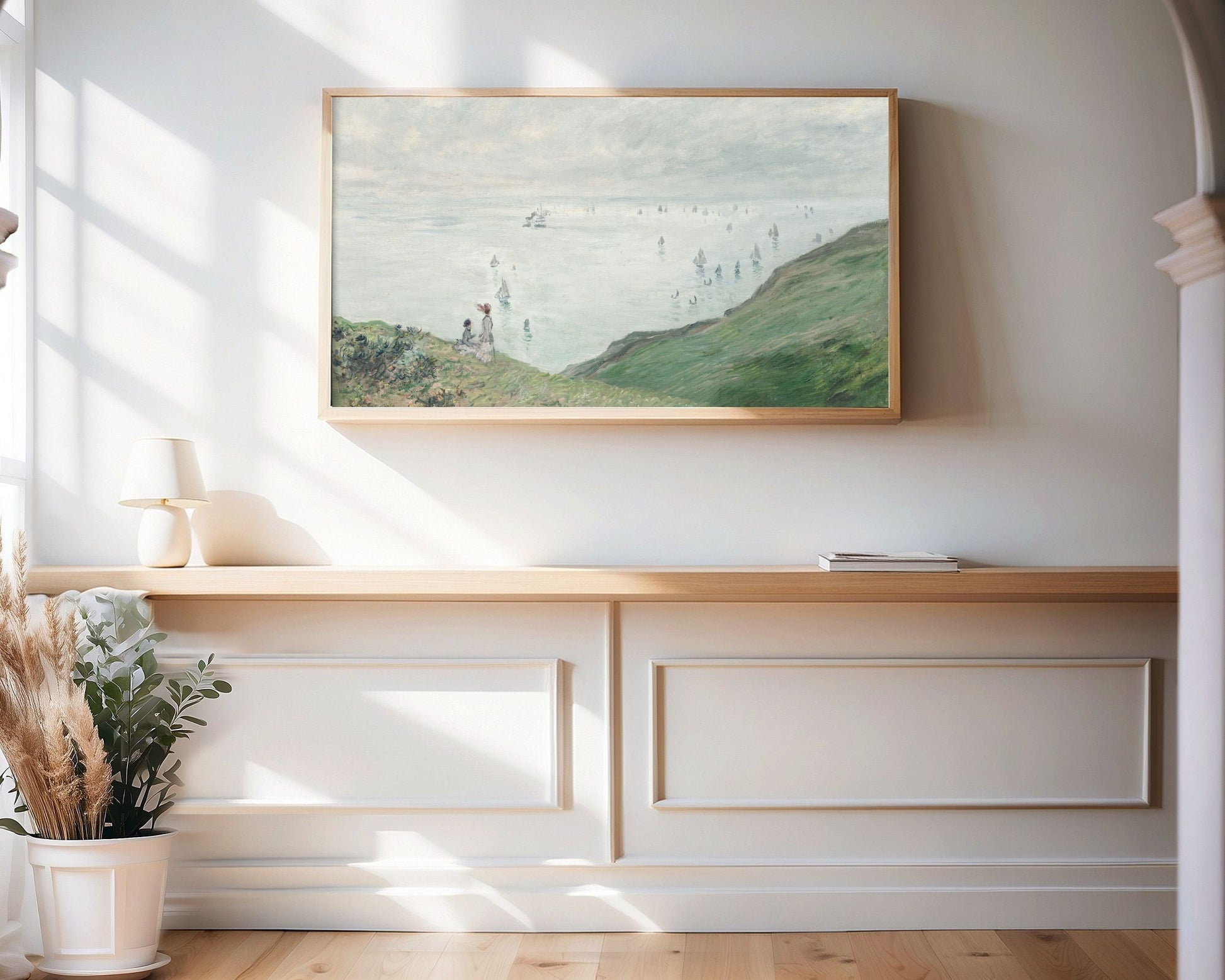 Vintage Coastal Landscape Frame TV Art