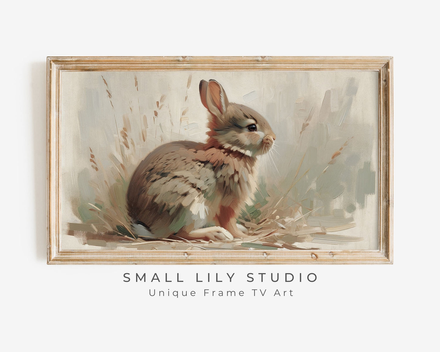 Cute Brown Rabbit Frame TV Art