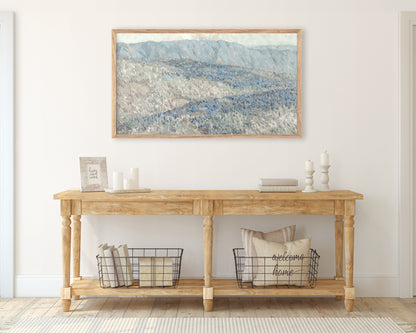 Blue Wildflower Field Frame TV Art