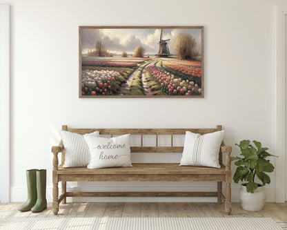 Spring Tulip Landscape Frame TV Art
