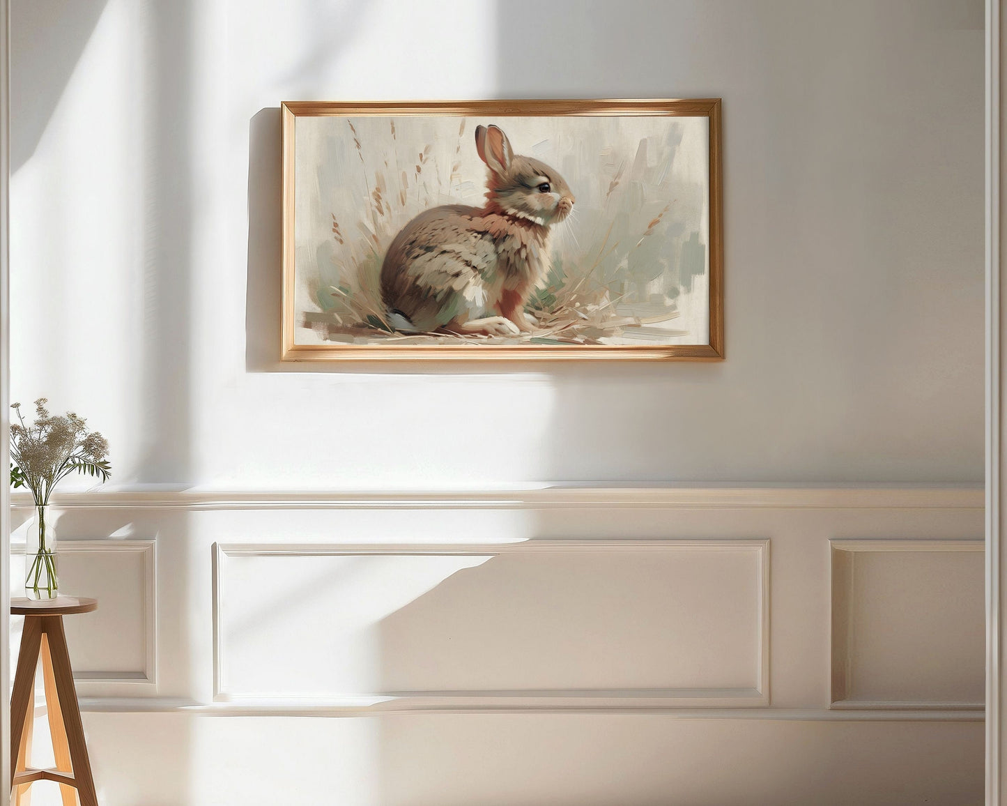 Cute Brown Rabbit Frame TV Art