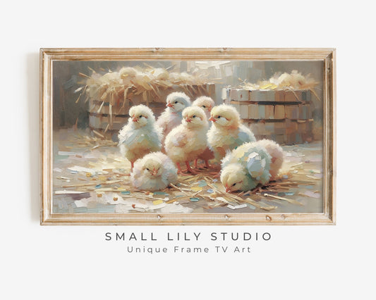 Baby Chicks Easter Frame TV Art