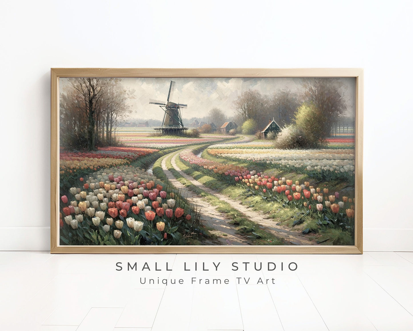 Tulips Spring Landscape Frame TV Art