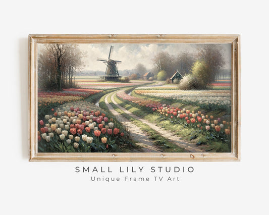 Tulips Spring Landscape Frame TV Art