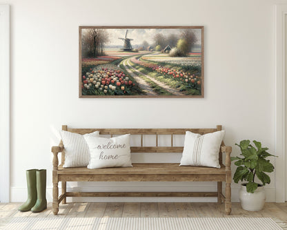 Tulips Spring Landscape Frame TV Art