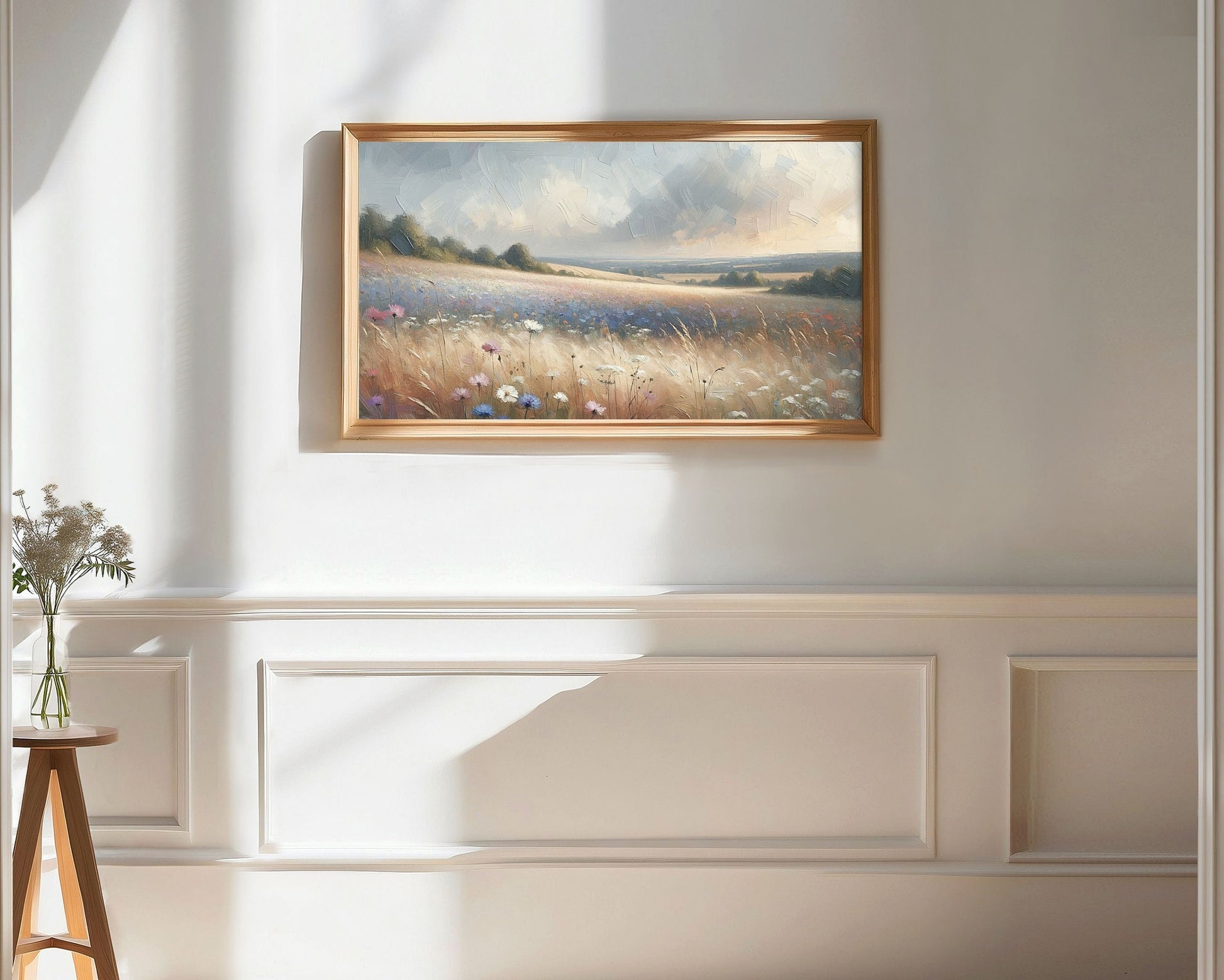 Summer Wildflower Landscape Frame TV Art