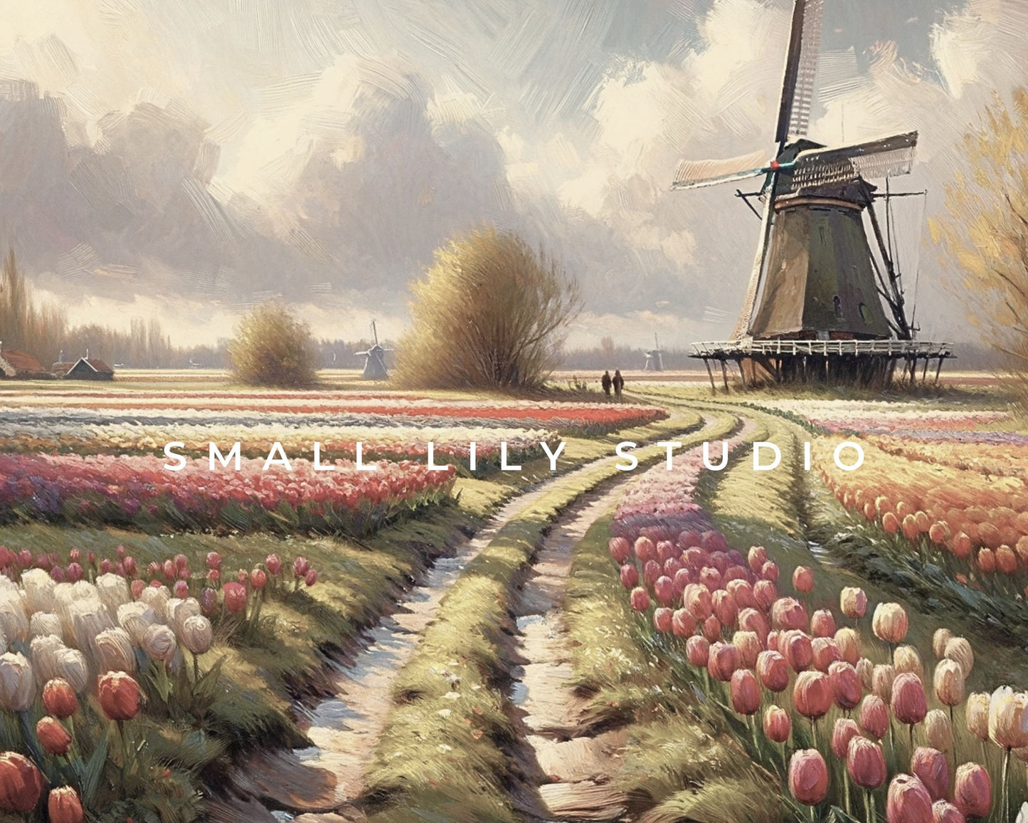 Spring Tulip Landscape Frame TV Art