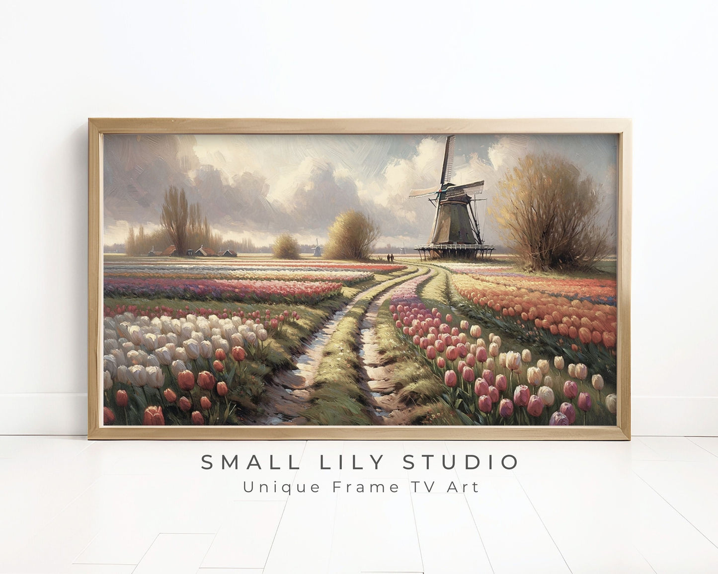 Spring Tulip Landscape Frame TV Art