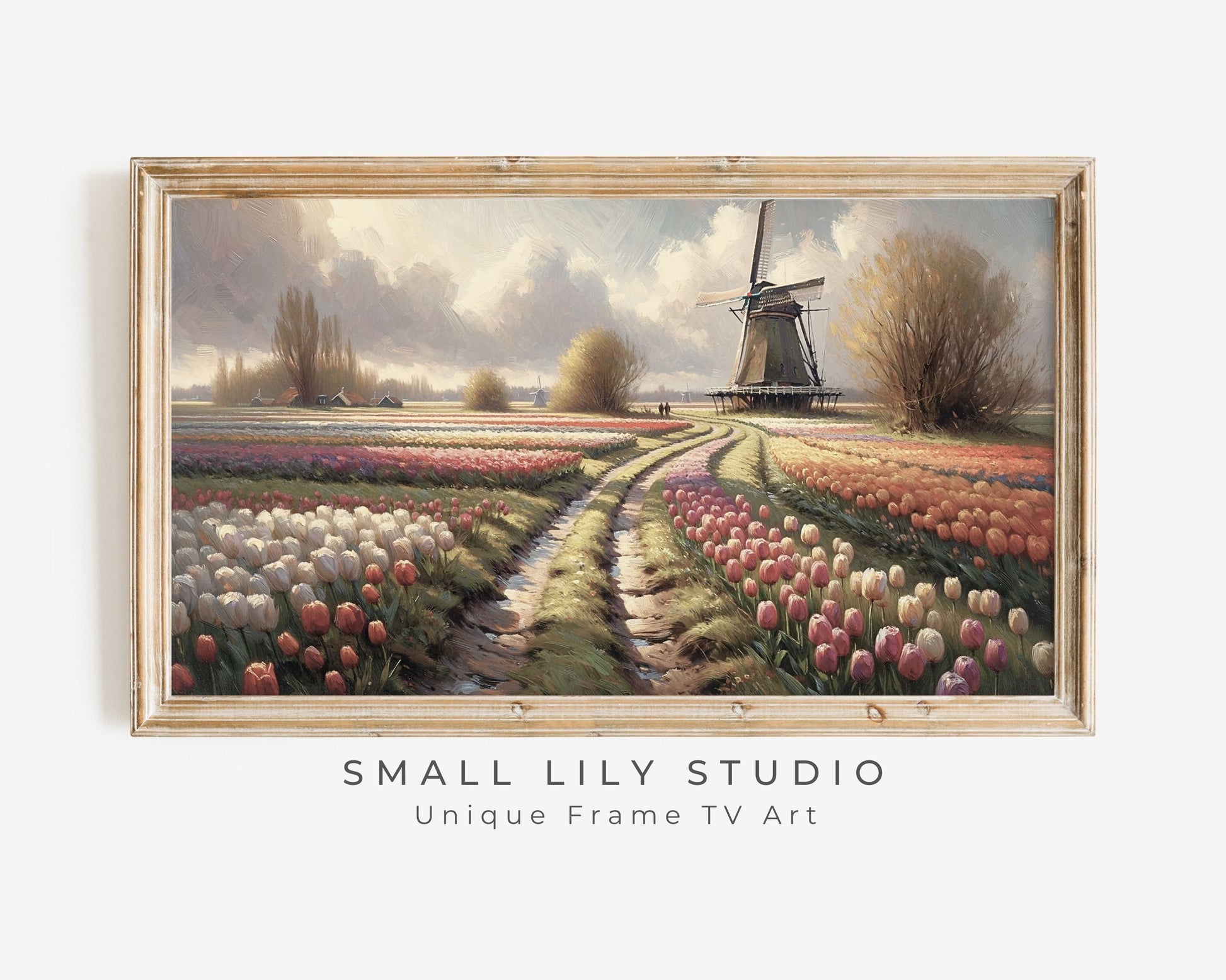 Spring Tulip Landscape Frame TV Art